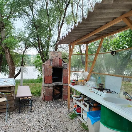 Exit Camping With Bungalow, Mobile Home, Tents, And Empty Spots With Private Acces To The Beach Campsite Novi Sad