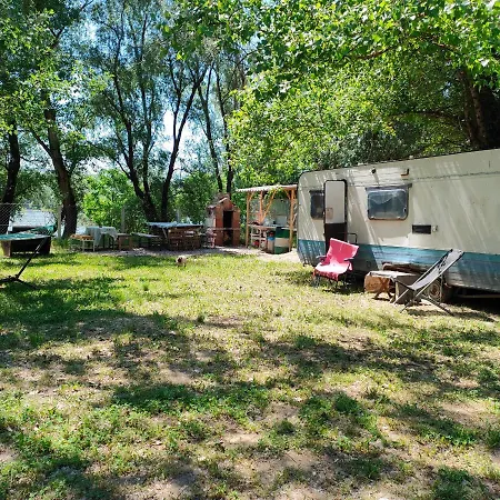 Exit Camping With Bungalow, Mobile Home, Tents, And Empty Spots With Private Acces To The Beach Campsite Novi Sad