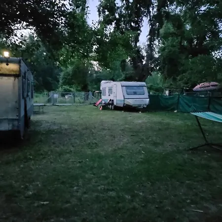 Campsite Exit Camping With Bungalow, Mobile Home, Tents, And Empty Spots With Private Acces To The Beach